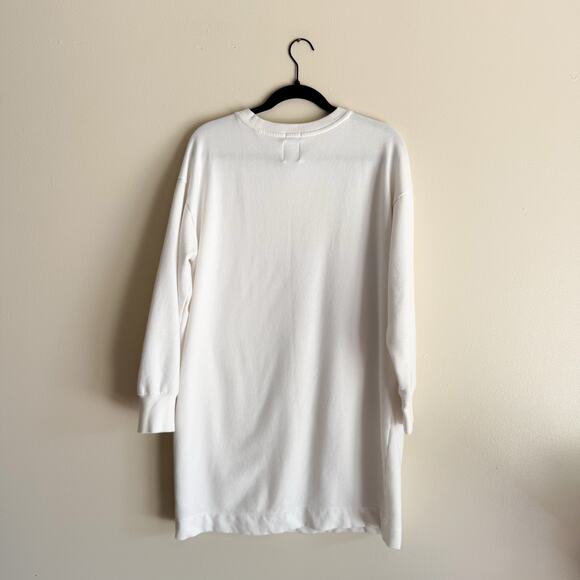 Gap White Long Sleeve Sweatshirt Mini Dress - Medium - Picture 5 of 6